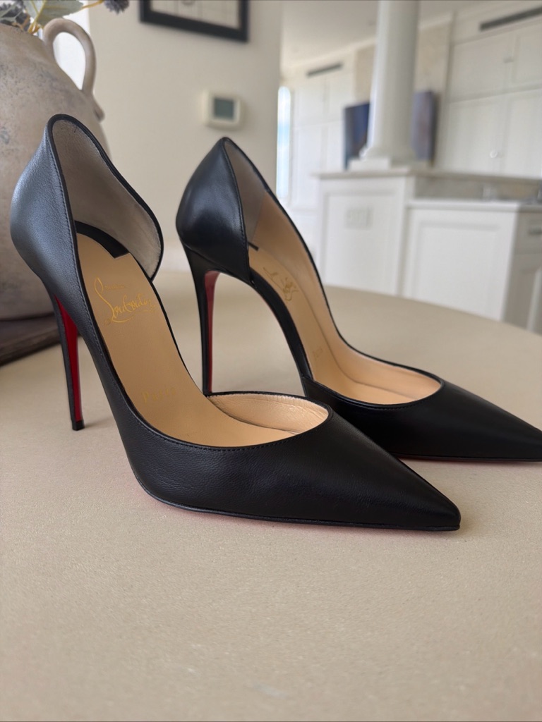 Christian Louboutin Iriza 100 Mm Leather Pump Size 38 (Women’s 8) Like New!